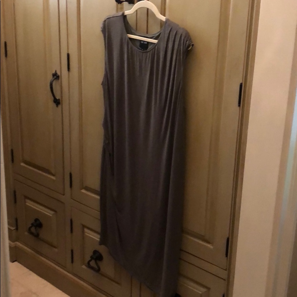 Nic+Zoe side rushed green dress